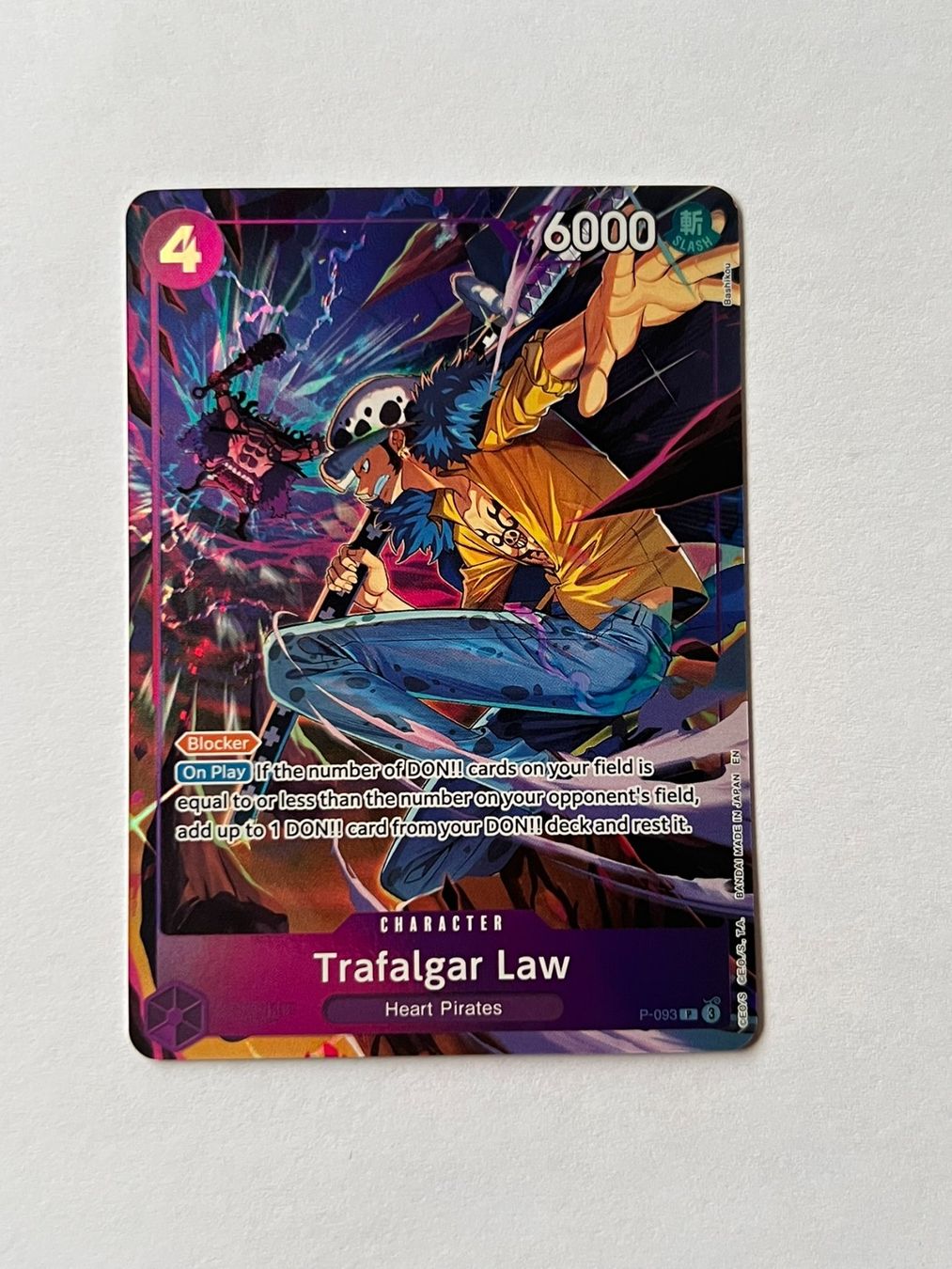 Bandai Carte collezionabili: Trafalgar Law - P-093 – Usato da Ilanz venduto da caui