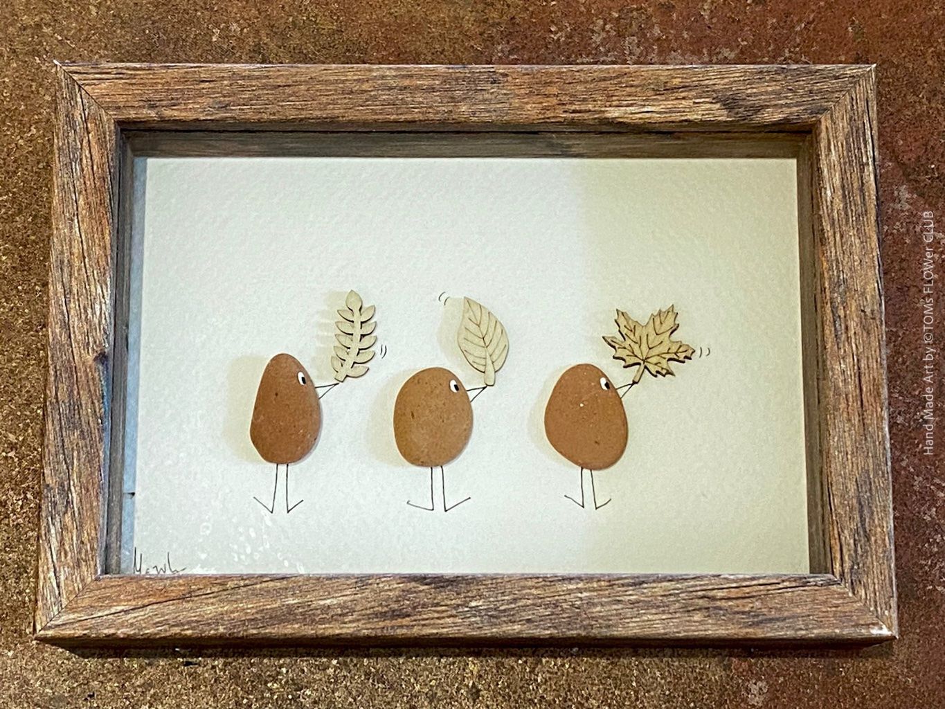 Foto & Immagini: Bild - Handarbeit - Drei Männchen mit Blatt – Usato da Adliswil venduto da TAKEYOURPLANT