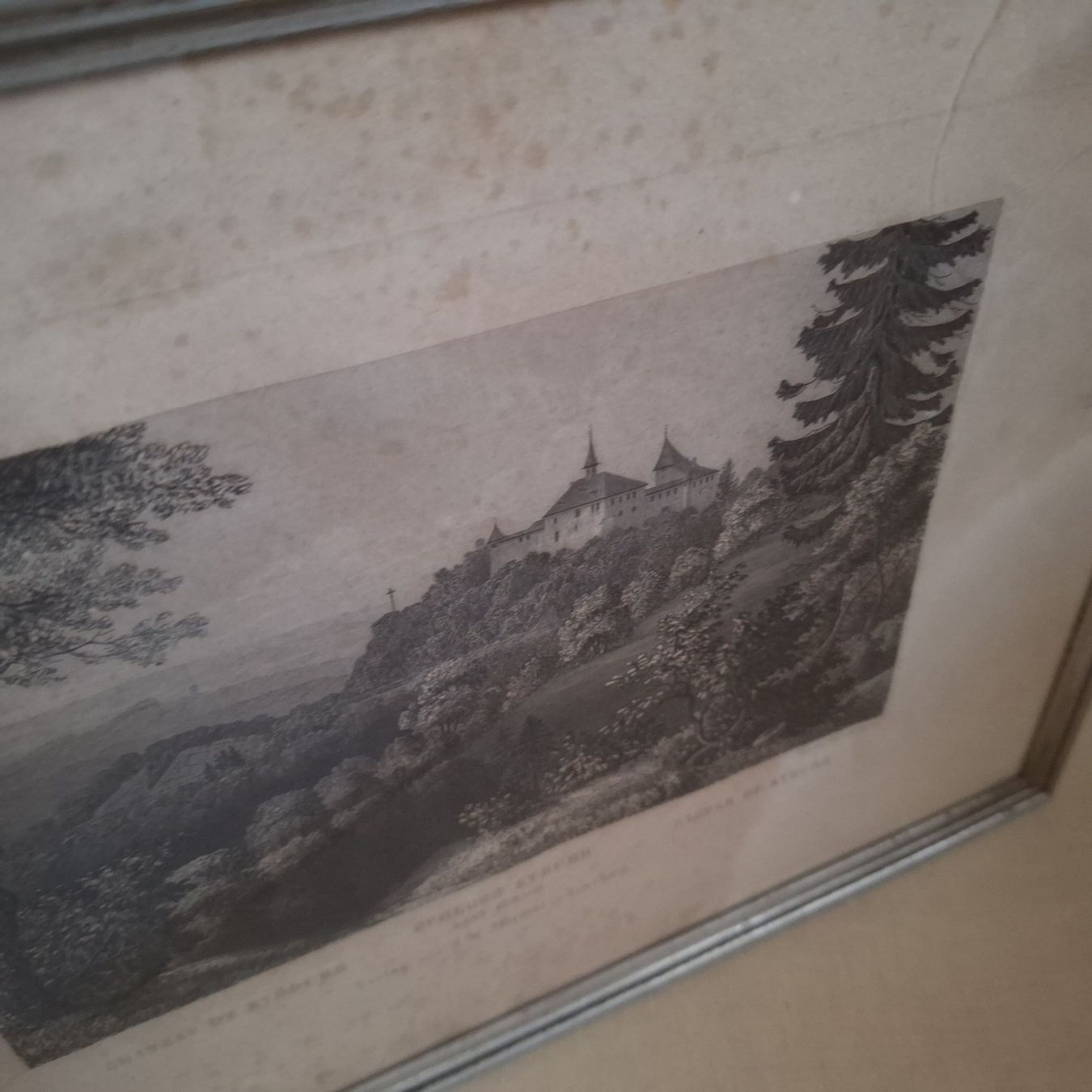 Poster & Bilder: Altes Bild Kyburg im Rahmen – Gebraucht aus Winterthur von Goldpipau 2