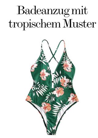 Badeanzug tropisches Muster, neu mit Etikett, Gr M