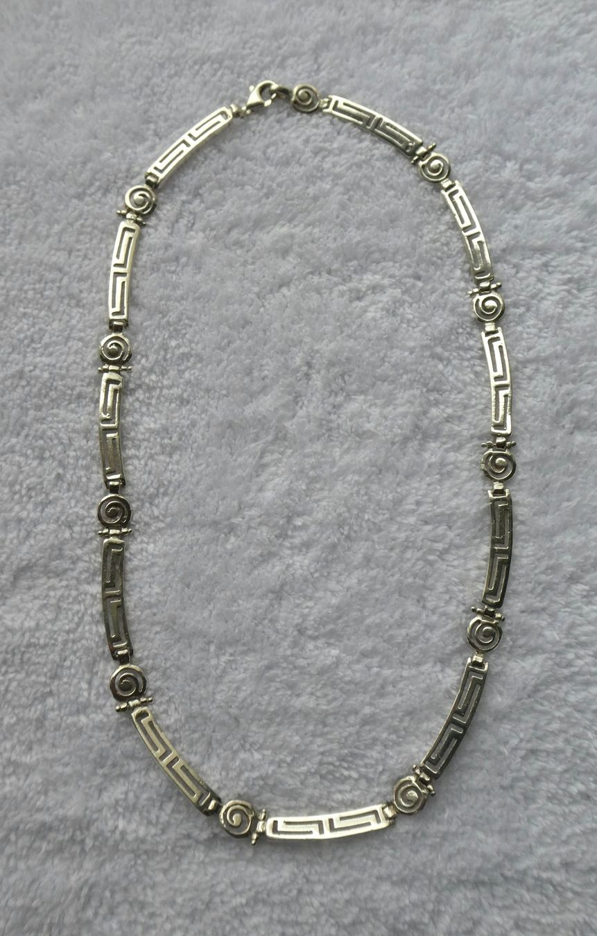 Ketten: Halskette Collier griechisches Muster Mäander 925 Silber – Gebraucht aus Frauenfeld von dhour