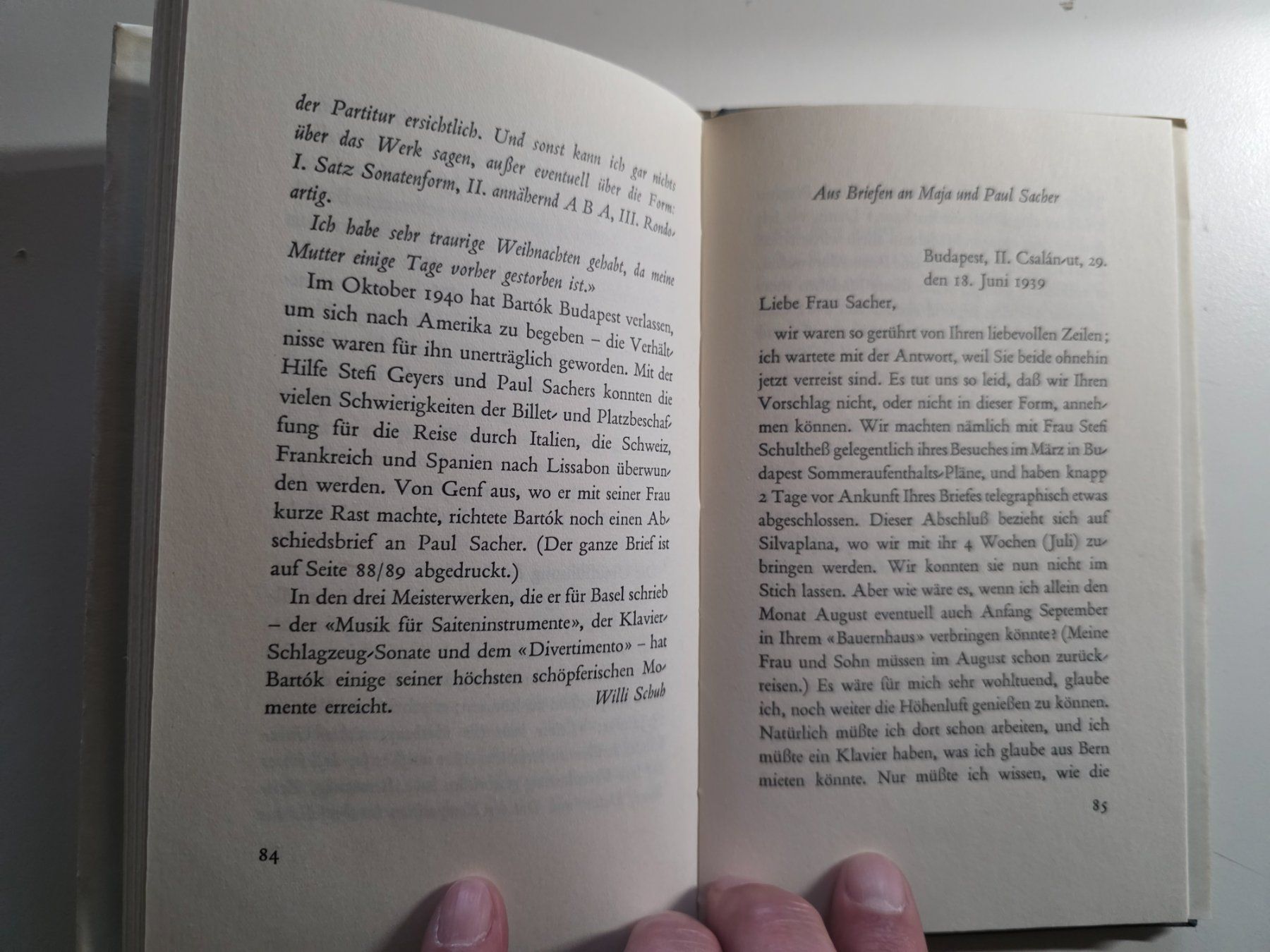 Libri: Béla Bartok - Eigene Schriften...- Biografie Basel 1958 – Usato da Walterswil BE venduto da Lonitti 7