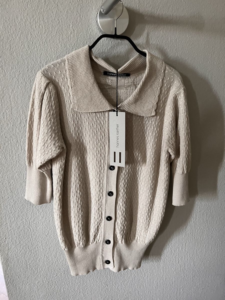 Hannes Roether Maglioni & Felpe: Strick Shirt hannes roether, Gr. M, NEU, beige – Usato da Solothurn venduto da Brini06