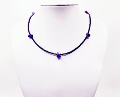 Halskette mit Amethyst Lila/Violett Natursteine