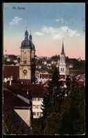 AK St. Gallen, Ortsansicht mit Kirchtürmen