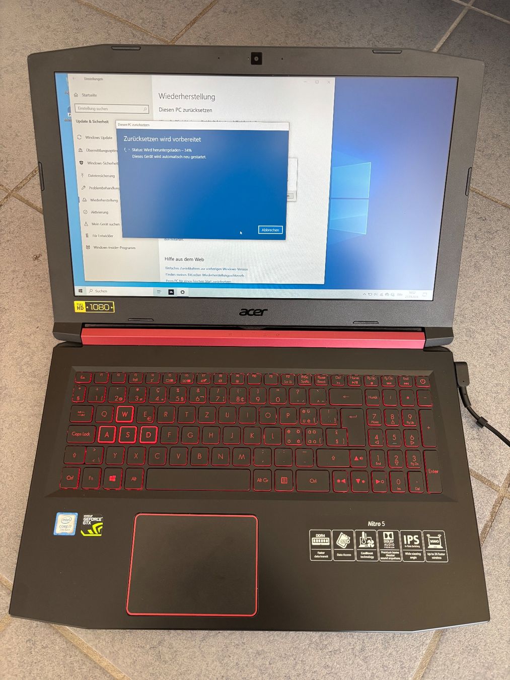 Acer Notebook: Acer Nitro 5 Full HD 1080 – Usato da Thun venduto da 6796 3
