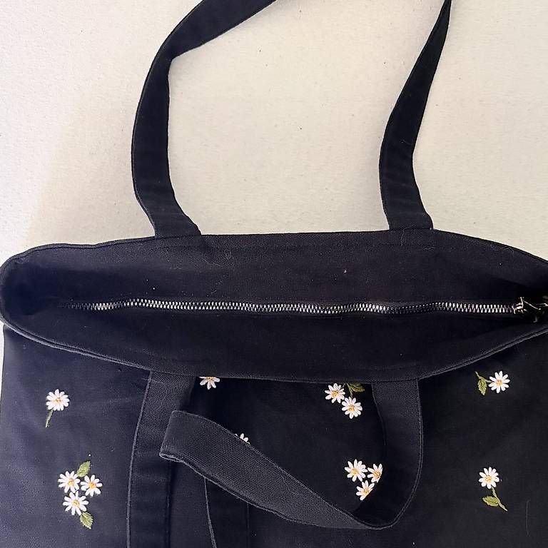 Borse da donna: Schwarzer Totebag mit Stickerei – Nuovo (secondo la descrizione) da Berikon venduto da nao_5qbr 1