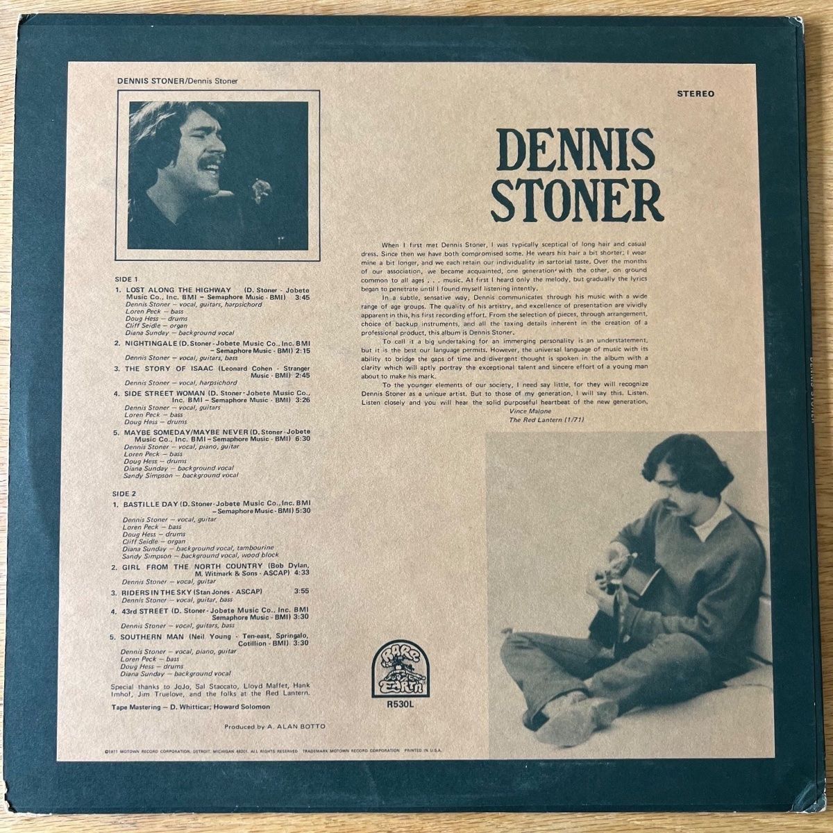 Schallplatten: Dennis Stoner - Same / US-Promo 1971 - TOP – Gebraucht aus Gais von soundcave57 1