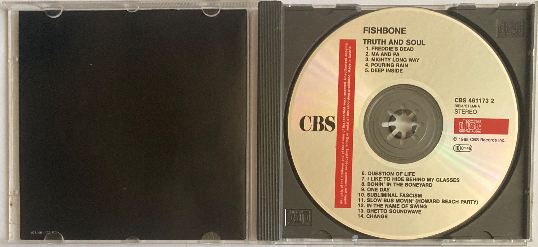 CD: FISHBONE - TRUTH AND SOUL – Usato da Poliez-Pittet venduto da Newtown-Records 2