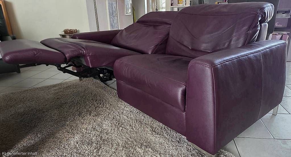 Divani: Noch bis 24. Juli:   2er Echtleder-Sofa – Usato da Egerkingen venduto da Bema9 1