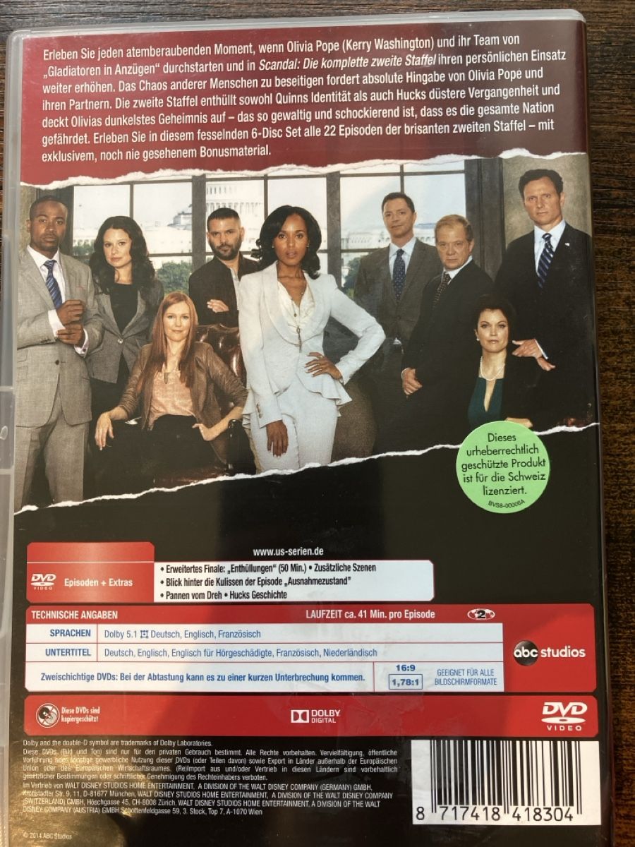 Tous les DVDs: Scandal Staffel zwei DVD – D'occasion à Glarus par Jhuber78 1