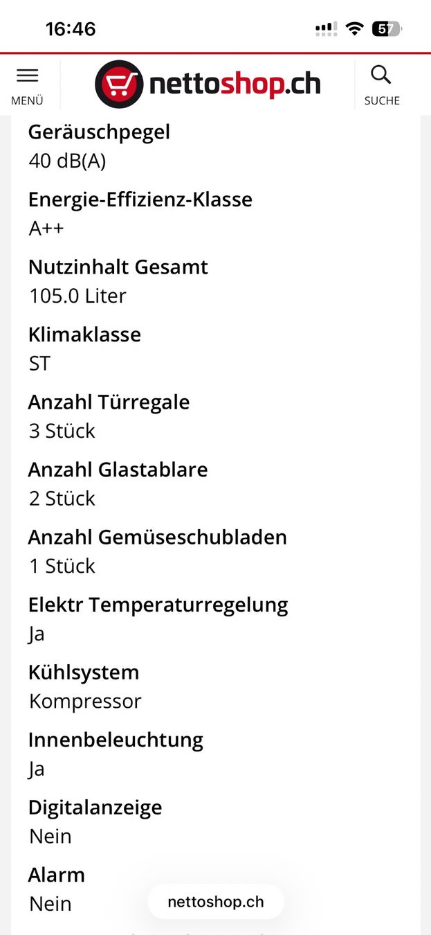 Sibir Frigoriferi: Kühlschrank Sibir KS 1204 mit Gefrierfach, freistehend – Usato da Zürich venduto da nuesim 6