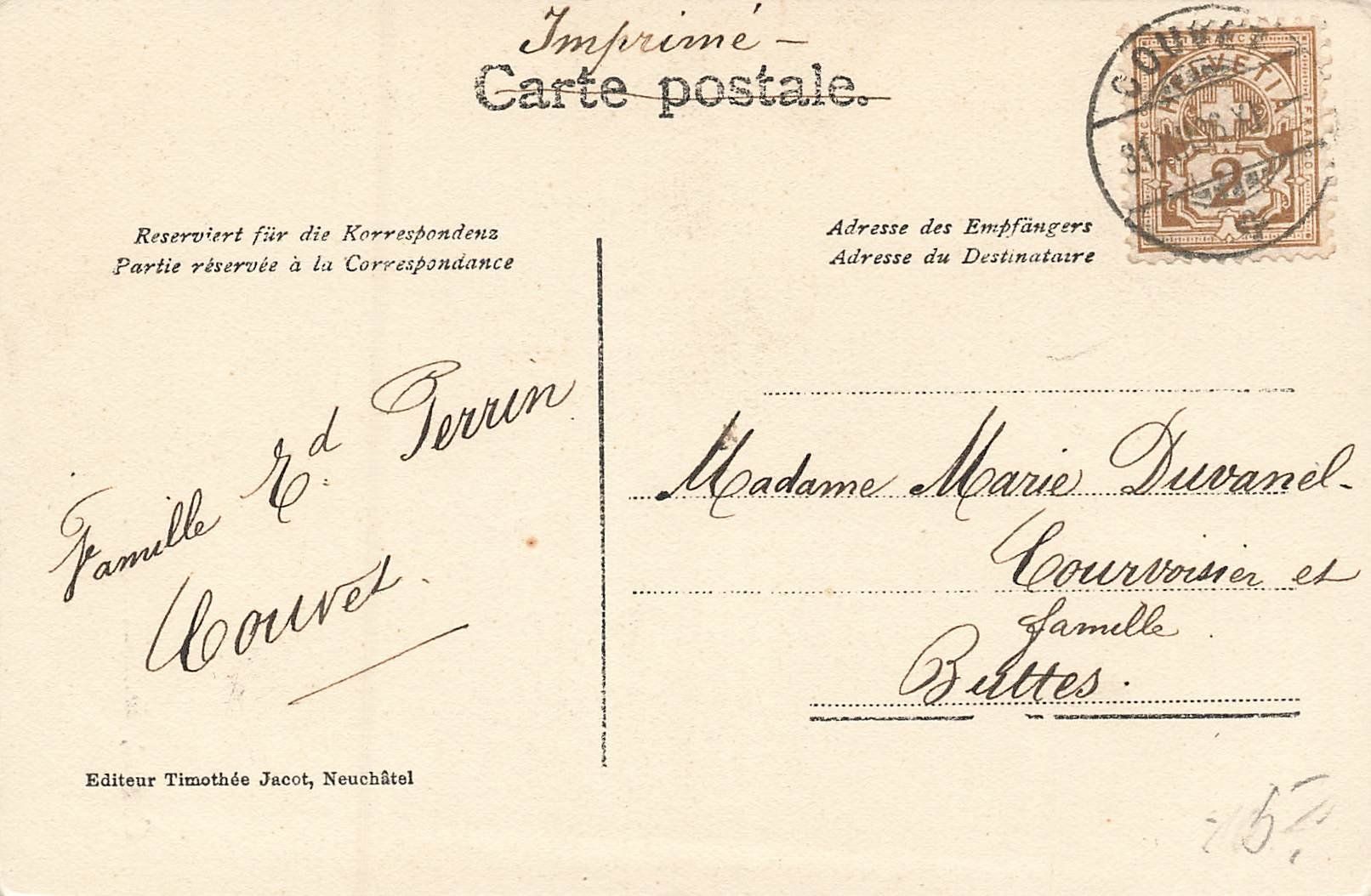 Cartoline postali: Couvet Kirche - Neujahrskarte – Usato da Schwyz venduto da Seffi56 1