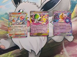 Lot de 3 cartes Pokémon ex FR
