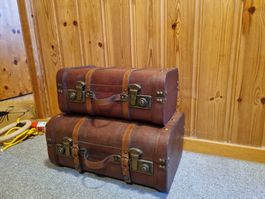2 Vintage Truhen Koffer Set Deko Shabby