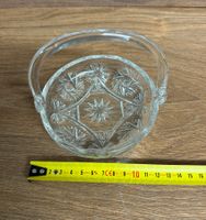 Glas Schale mit Henkel Kristalloptik