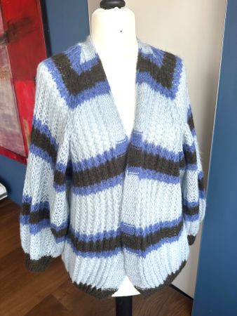 Jacke Noella, braun, blau und hellblau