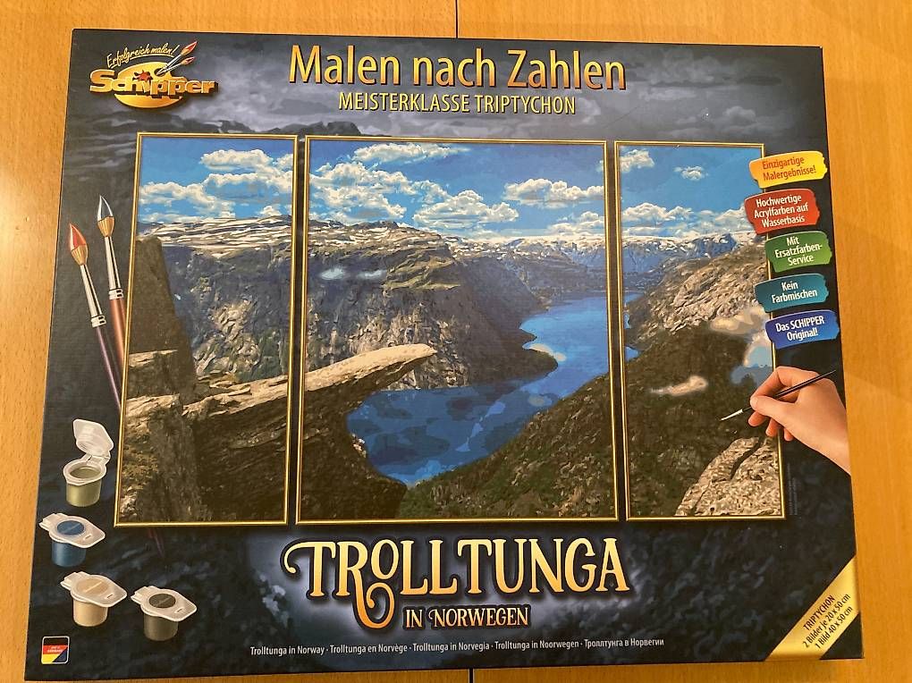 Dipinti: Bild/Gemälde von Norwegen "Trolltunga", 3-teilig – Usato da Gelterkinden venduto da froggy80 4