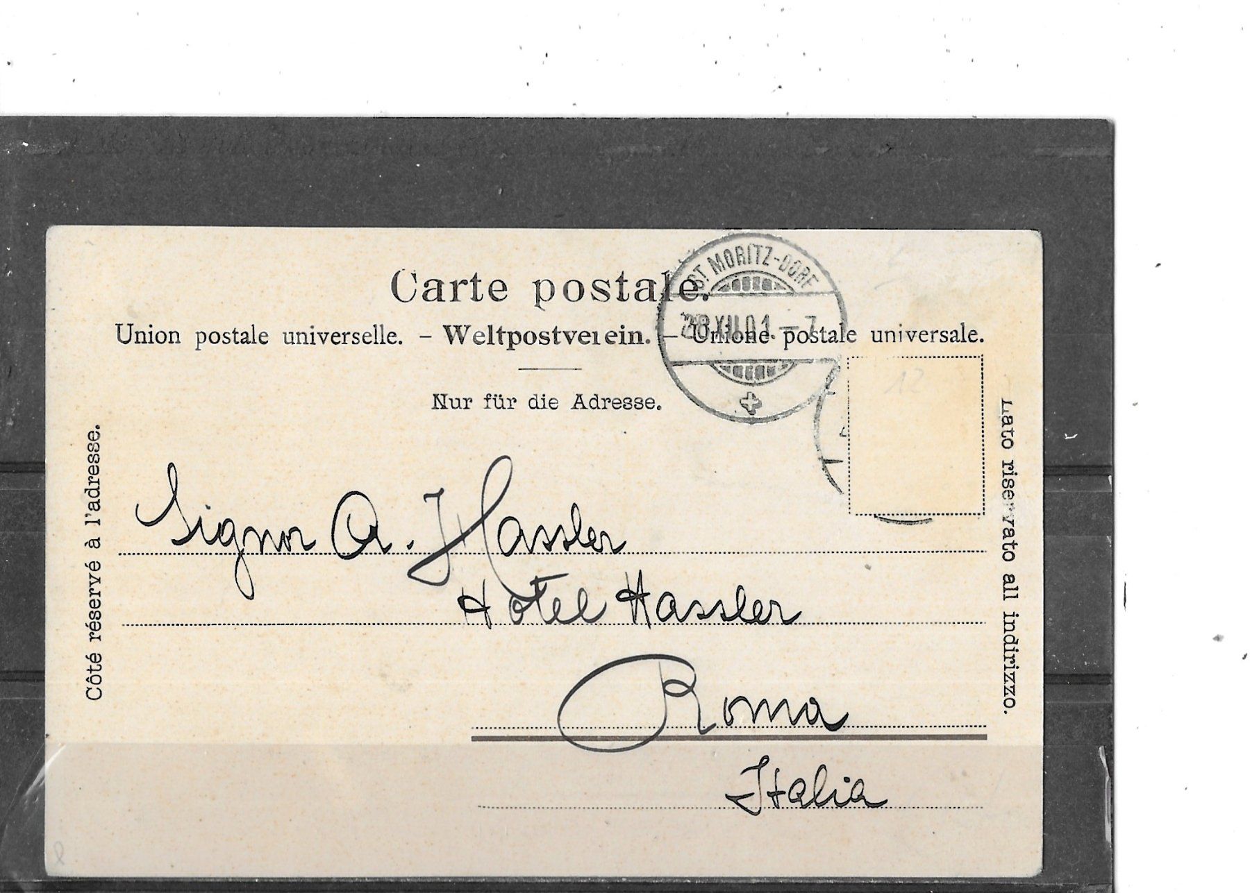 Cartoline postali: GR Eidgenössische Schlitten-Post im Winter 1901 – Usato da Schocherswil venduto da Wilare 1