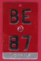 VELONUMMER / FAHRRADSCHILD, BE 87
