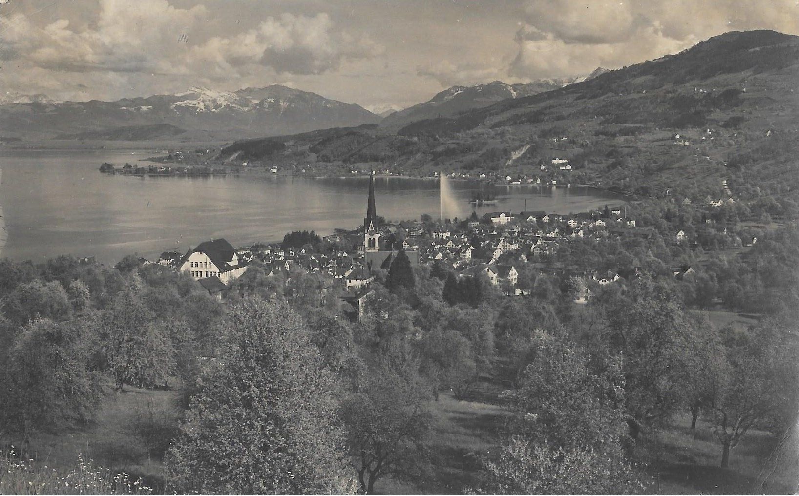 Cartoline postali: Richterswil Gesamtansicht – Usato da Olten venduto da clotaldi