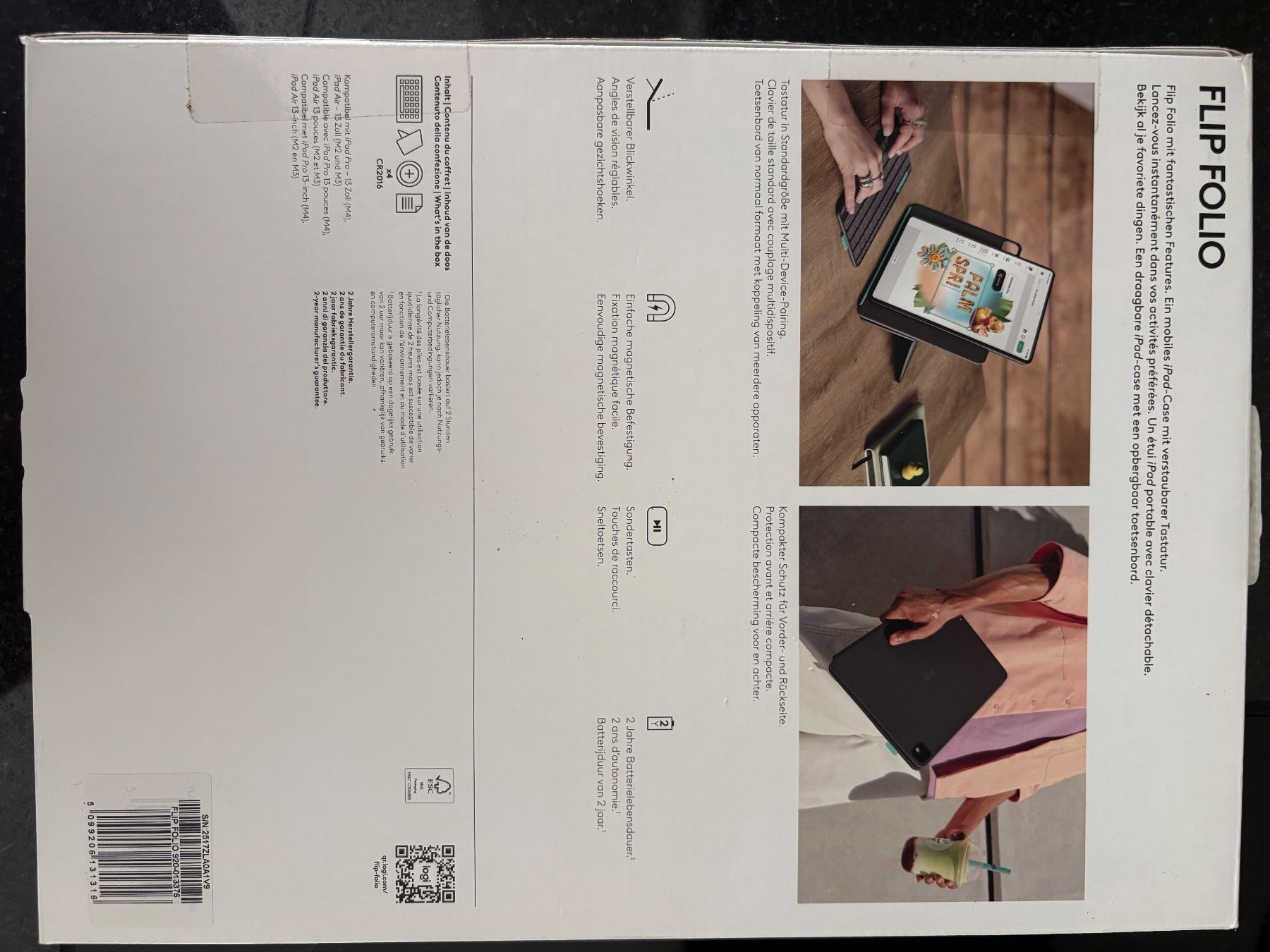 Logitech Tastaturen: Logitech Flip Folio Tastatur-Case iPad Pro 13" neu – Neu und originalverpackt aus Oberkulm von sandiii___x3 1