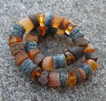 ♥ SCHLANGEN ARMBAND / BERNSTEIN MIX ♥
