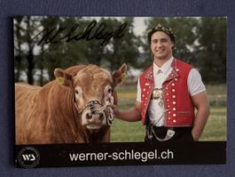 Original Autogramm Werner Schlegel, Schwinger!
