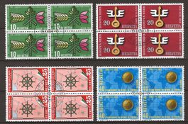 1954 : Serie Werbemarken im Viererblock, Ersttag