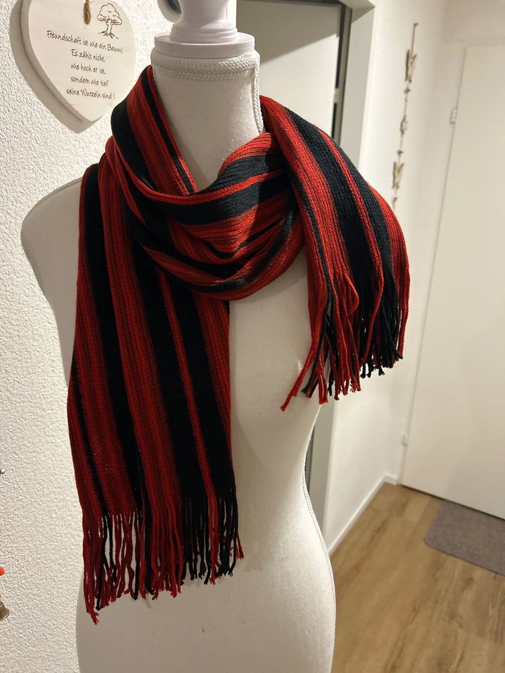 Foulard & Sciarpe: Schal  rot/schwarz  ca. 140 x 25 cm – Usato da Brunnen venduto da Nala2929 2
