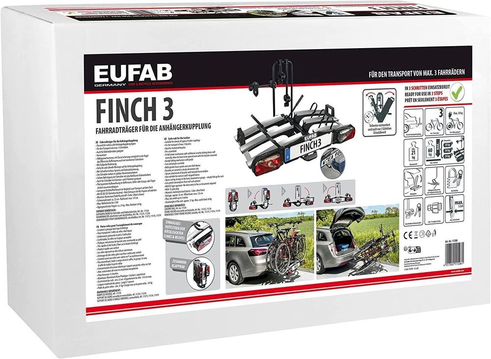 Portapacchi: EUFAB Finch Fahrradträger 11584 – Nuovo e nell'imballaggio originale da Bottighofen venduto da zaap 5