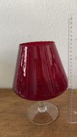 Rote Glas-Kerzenlampe Vintage-Stil - Stimmungsvolles Licht