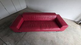 Rotes Ledersofa
