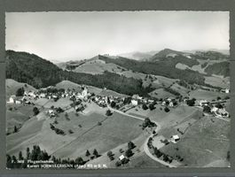 AK sw Schwellbrunn AR Kurort Flugbild ≈ 1959