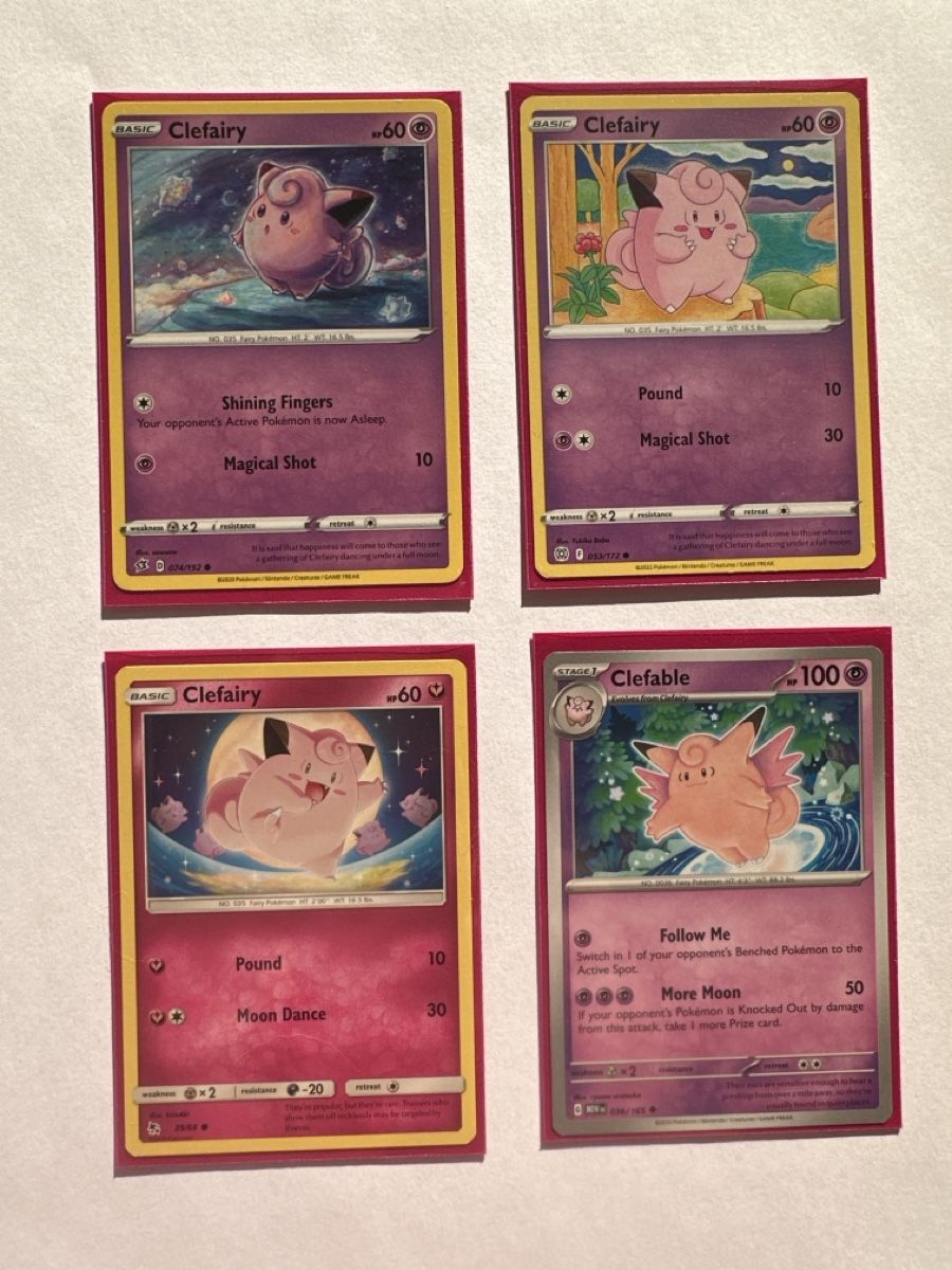 Pokémon Sammelbilder & Trading cards: Clefairy set 4 cards Pokémon – Gebraucht aus Gordola von EleSecondHand-TCG
