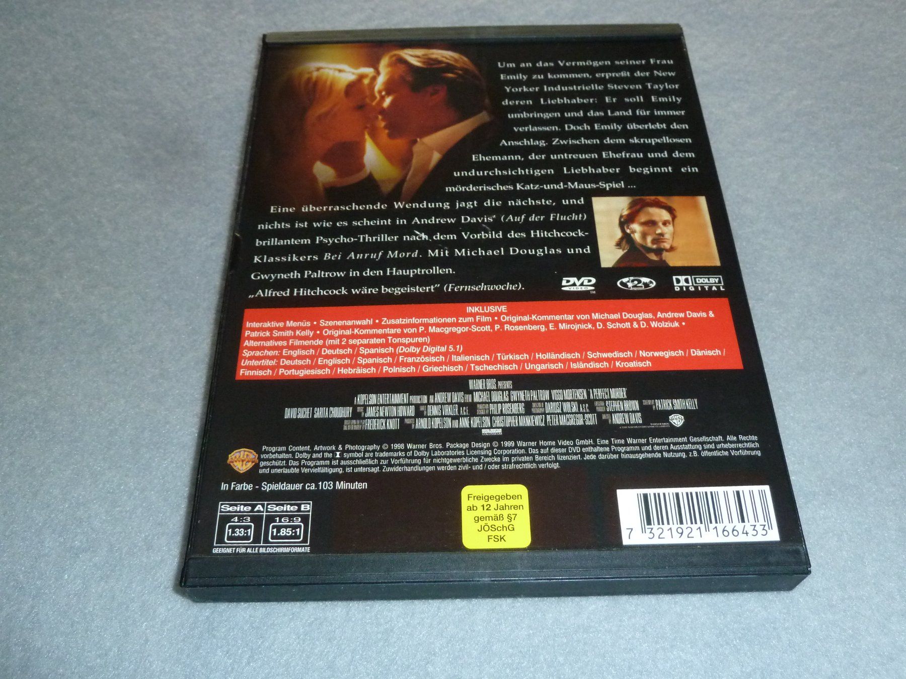 Alle DVDs: DVD ~ Ein perfekter Mord - Michael Douglas – Gebraucht aus Hofstetten SO von LudoHoFl 1
