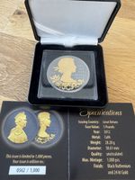 Rare 24 karat Gold finish 2012 Black Ruthenium 5 Pounds Coin