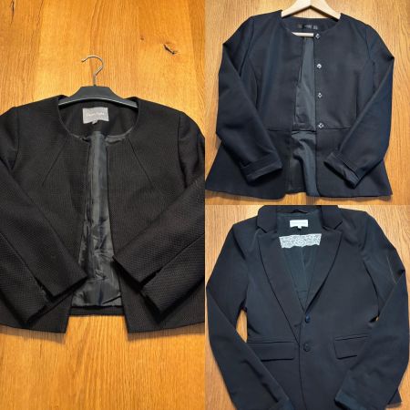 3-er Set schwarze Blazer