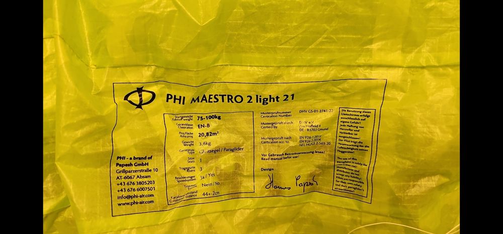 Phi Flug- & Drachensport: Phi Maestro 2 light 21 – Gebraucht aus Münsingen von wsx1 2
