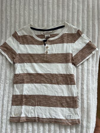 H&M T-SHIRT GESTREIFT GR 122/128