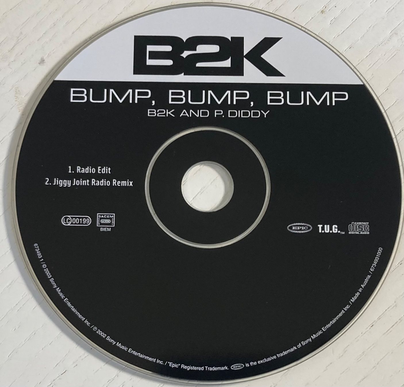 CD: B2K AND P. DIDDY - BUMP, BUMP, BUMP – Usato da Poliez-Pittet venduto da Newtown-Records 2