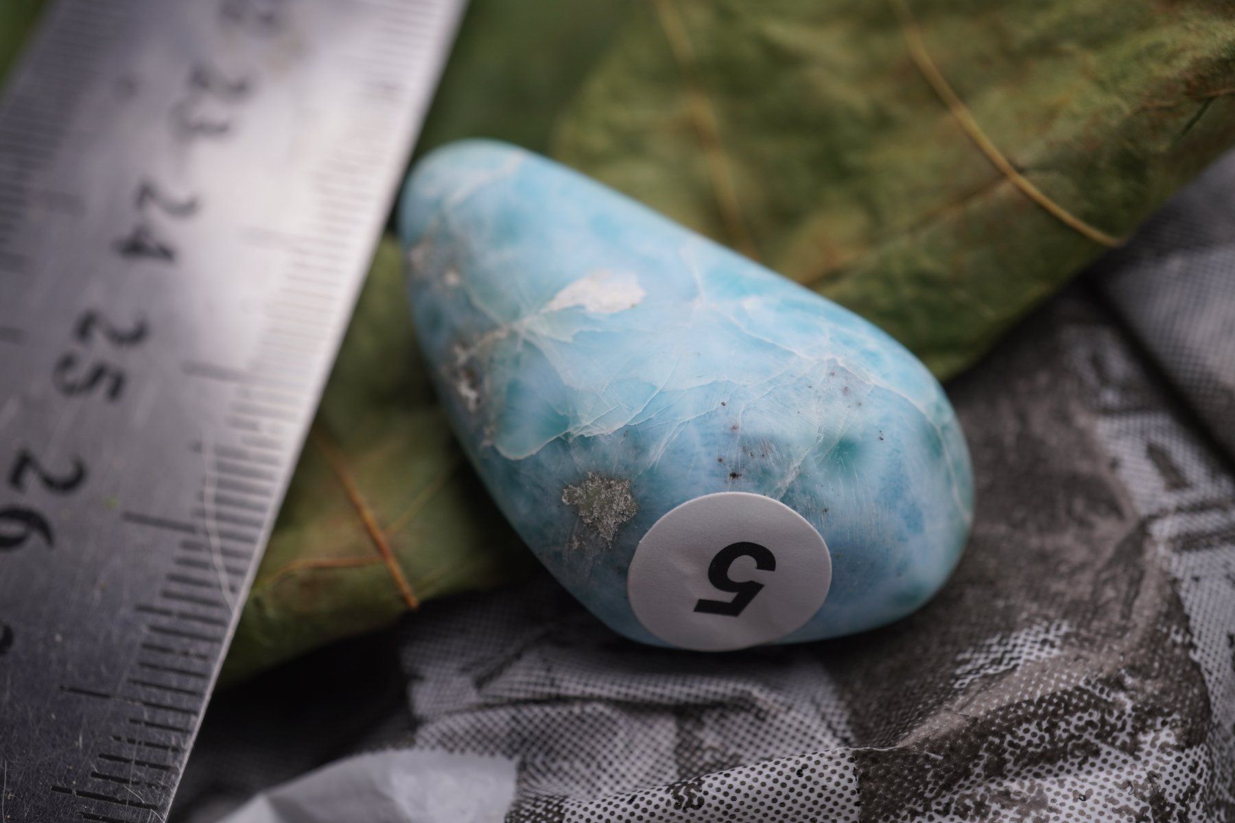 Pietre preziose: Grosser Larimar mit schönem Muster – Nuovo (secondo la descrizione) da Eschenbach SG venduto da topstone 2