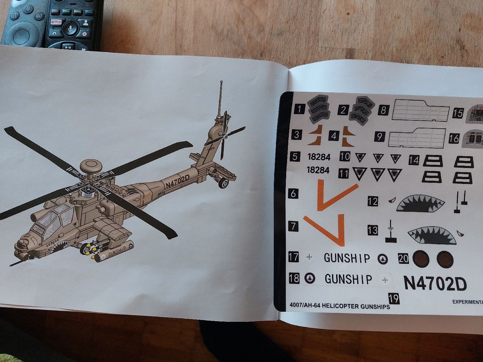 Kit di costruzioni: Apache AH64 Helikopter aus Klemmbausteinen – Nuovo (secondo la descrizione) da Roggwil BE venduto da zoeri46 3