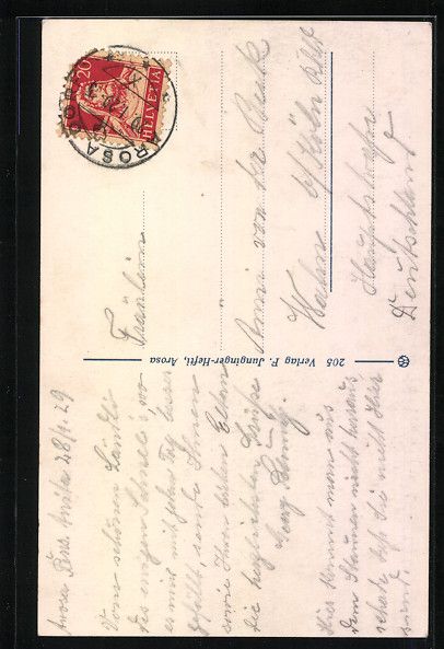 Cartoline postali: Inner-Arosa, Ortsansicht im Winter aus d – Usato da Berlin venduto da bartko-reher 1