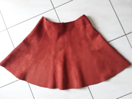 NEUER -Jupe Wildlederlook XS