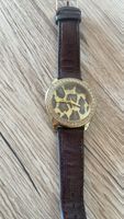 Guess Damenuhr mit Lederarmband und Strassbesatz