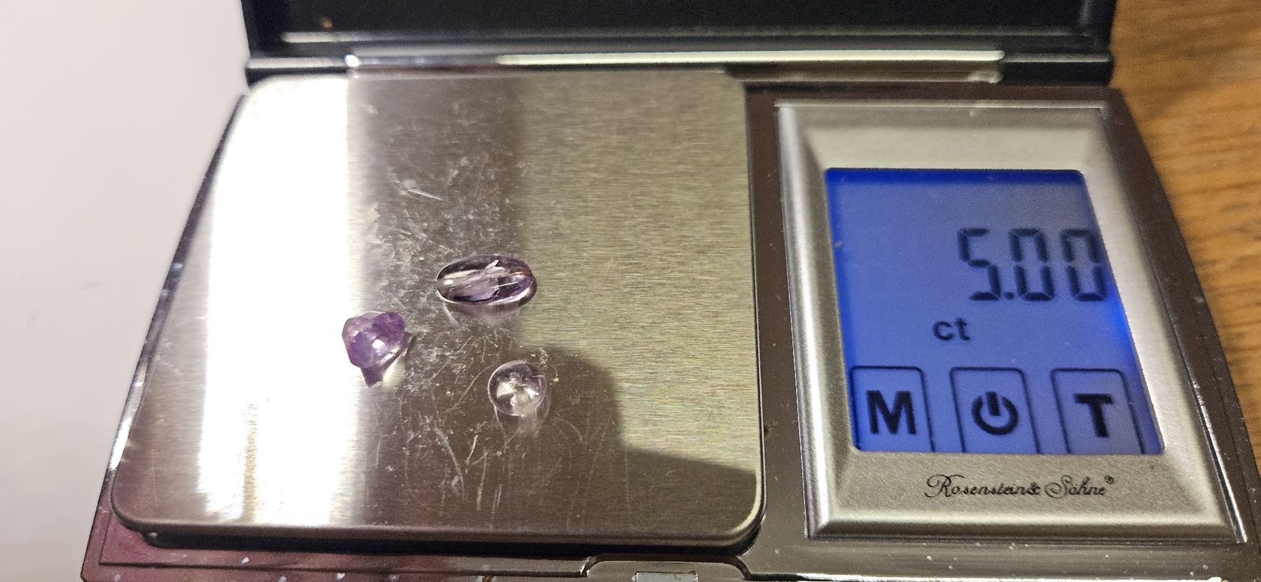 Pietre preziose: Amethyst 5.0ct. Weiss bis Violett 3Stk. – Nuovo e nell'imballaggio originale da Nürensdorf venduto da salibeer 1