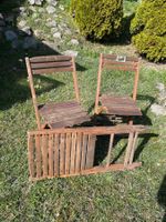 DEUX chaises pliantes en bois du Comptoir suisse Lausanne