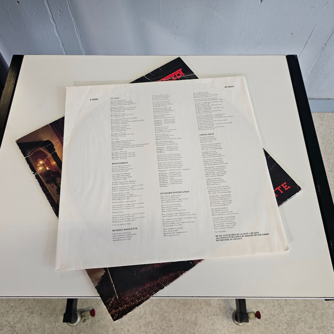 Schallplatten: LP Vinyl: Accept – Russian Roulette - 1986 – Gebraucht aus Nottwil von Wondewa-Shop 2