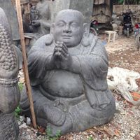 Skulptur Glücklicher Budha Happy Buddha Garten Stein Statue